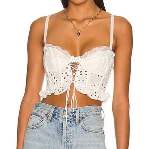 For Love & Lemons Sadie Corset Crop Top